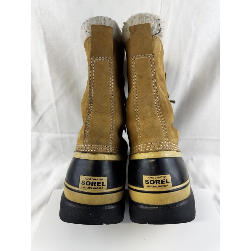 Sorel Caribou Winter Boot Man's 11 Black & Tan Waterproof - Picture 8 of 8